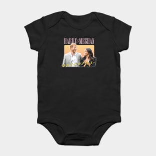 Harry & Meghan Retro Aesthetic Baby Bodysuit